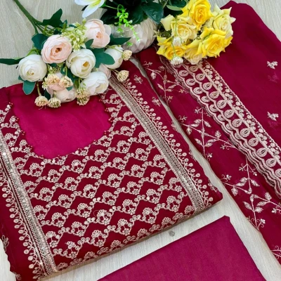 Georgette Semi Stitched Salwar Suit AR-512 DR