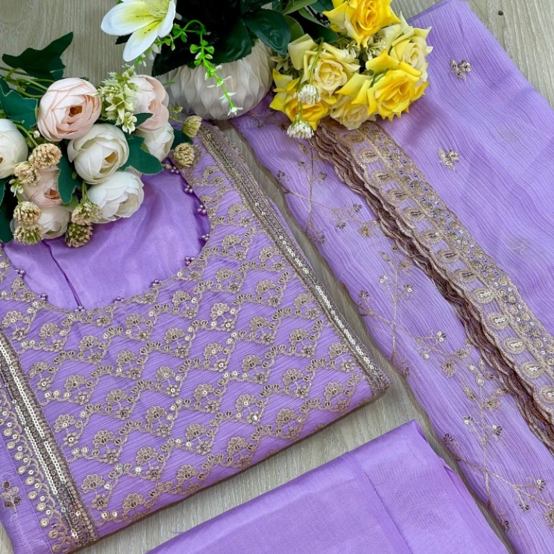Georgette Semi Stitched Salwar Suit AR-512 LAB