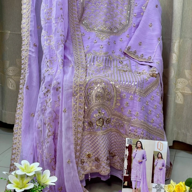 Georgette Semi Stitched Salwar Suit AR-512 LAB