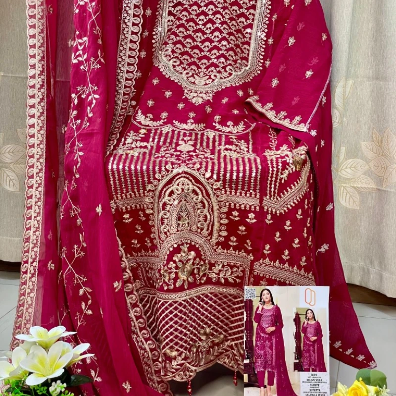 Georgette Semi Stitched Salwar Suit AR-512 DR