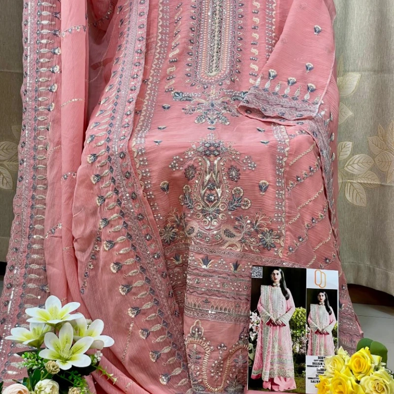 Georgette Semi Stitched Salwar Suit AR-510 BN
