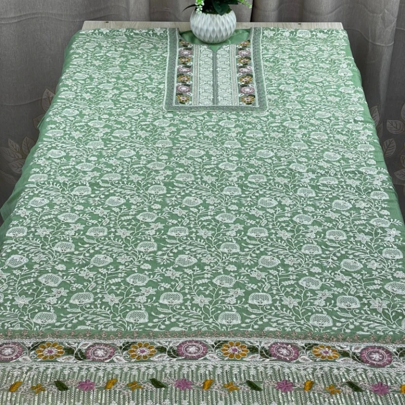 Georgette Semi Stitched Salwar Suit AR-513 LMN