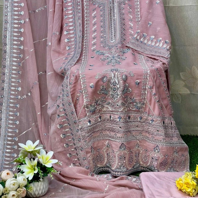 Georgette Semi Stitched Salwar Suit AR-510 PEC