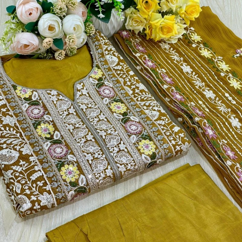 Georgette Semi Stitched Salwar Suit AR-513 MSR
