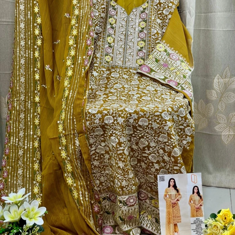 Georgette Semi Stitched Salwar Suit AR-513 MSR